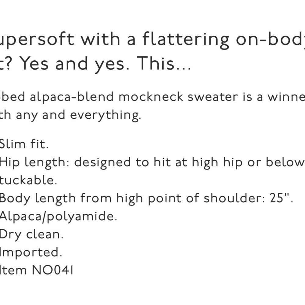 Madewell Alpaca-Blend Mockneck Sweater - Picture 2 of 2